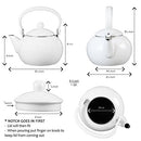 Enamel Teakettle Non-Whistling, 2 Quart, Pink