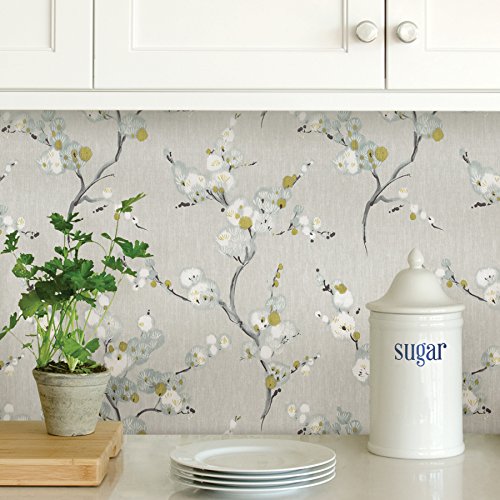 NuWallpaper NU2679 Mirei Peel & Stick Wallpaper, Grey