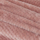 Waffle Textured Extra Large Fleece Blanket, Super Soft and Warm Throw Blanket for Couch