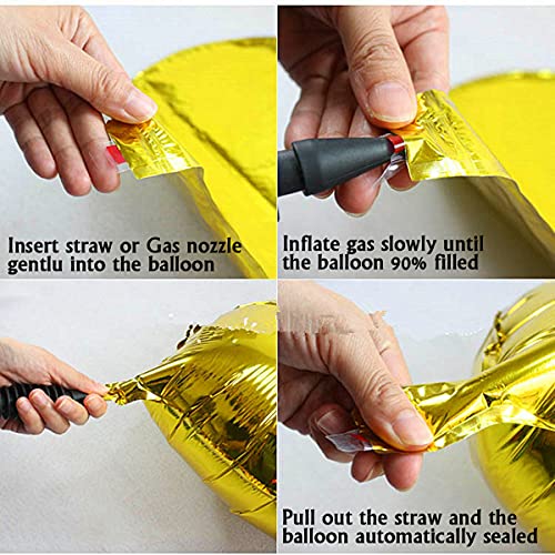 16 Inch Silver Letter Balloons Mylar Foil Alphabet Letter A-Z Balloons Set