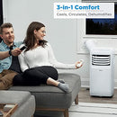 Midea MAP08R1CWT 3-in-1 Portable Air Conditioner, Dehumidifier, Fan,