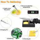 Soldering Iron Kit Electronics 80W LCD Adjustable Temperature 180-520°C Welding Tools
