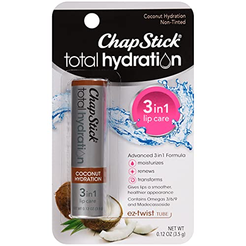 ChapStick Total Hydration Coconut Lip Balm Tube, Hydrating Coconut ChapStick