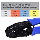 Wire Terminals Crimping Tool Kit with Plastic Box,10 Insulated Ratcheting Terminals