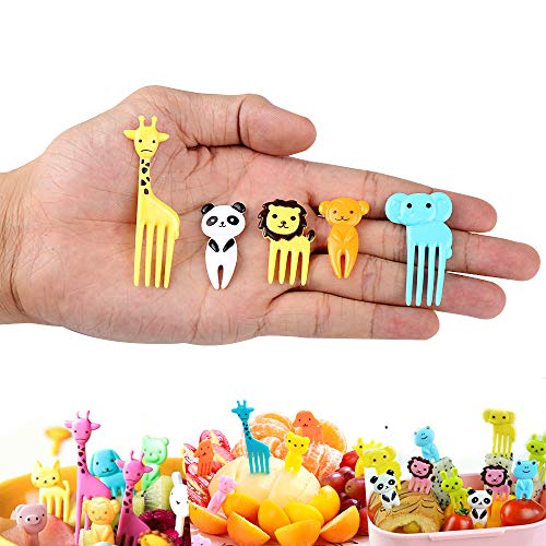 86 Pcs Animal Food Picks for Kids,Cute Cartoon Animal Fruit Food Toothpicks