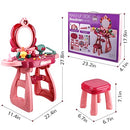 Toddler Vanity Set 36 Pack Kids Beauty Salon Set for Little Girls with Chair
