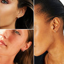 5 Pairs Gold Huggies Hoop Earrings Set for Women Girls Small Dangle Chain Hoop