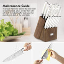 23 PCS Kitchen Knife Set with Block, Germany High Carbon Stainless Steel Chef Knife