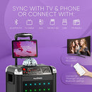 Bluetooth Karaoke Machine - Portable Singing Equipment Set W/ 2 Wireless Karaoke Microphones