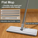 Mop and Bucket with Wringer Set, Flat Floor Mop and Bucket with 3 Microfiber mops