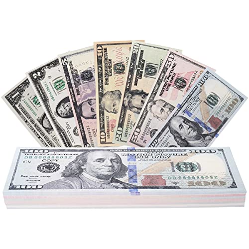 RUVINCE Play Money That Looks Real Prop Money Dollar $3,760 Fake Dollar Bills USD