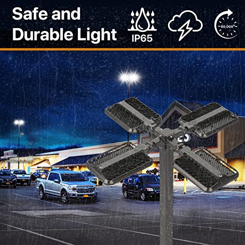 300W Led Parking Lot Light, Adjustable Arm Mount Shoebox Lights 45000lm Quick Install