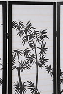 3-Panel Oriental Shoji Room Divider Screen, Black