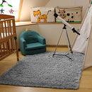 Grey Rugs for Bedroom, Fluffy Shag Fuzzy Soft Carpet, 4 x 5.3 Feet