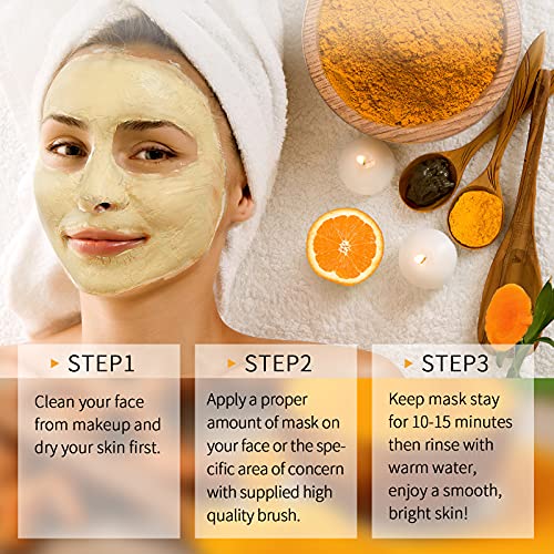 Turmeric Vitamin C Clay Mask with Kaolin Clay and Turmeric