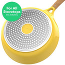 8 Piece Ceramic Nonstick Cookware Set Induction Stovetop Compatible Dishwasher