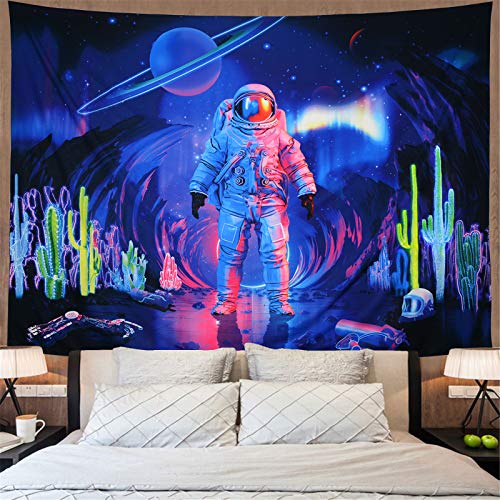 Astronaut Tapestry Trippy Planet Tapestry Psychedelic Galaxy Space Tapestry