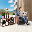 FOLDIFY Pine Wood Plant Stand Indoor Outdoor Multiple Flower Pot Holder Shelf