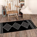 Kitchen Rugs,2'x4' Black Geometric Sink Runner Rug