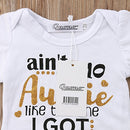 Auntie Letter Print Short Sleeve Infant Clothing (Don't Make me Call My Auntie)