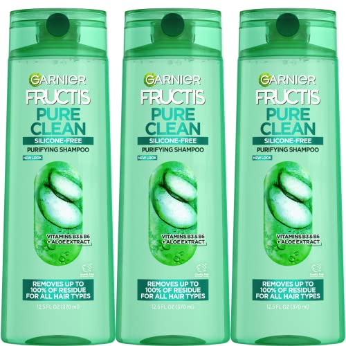 Hair Care Fructis Pure Clean Shampoo, 12.5 Fl Oz, 3 Count, Packaging May Vary