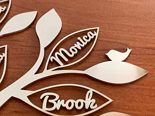 Personalized Freestanding Family Tree of Life, Custom Laser Cut Family Names, 3D trees