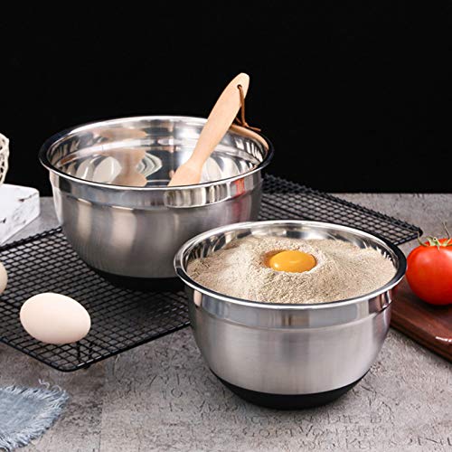 Mixing Bowls with Airtight Lids, 20 piece Stainless Steel Metal Nesting Bowls
