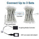 304 LED Curtain String Lights,9.8 x 9.8 ft, 8 Modes Plug Fairy String Light w/ Remote