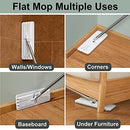 Mop and Bucket with Wringer Set, Flat Floor Mop and Bucket with 3 Microfiber mops