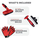 Complete Professional Pet Grooming Kit | Self Cleaning Slicker Brush for Dogs & Cats