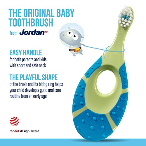 Jordan ® | Step 1 Baby Toothbrush | 0-2 Years, Soft Bristles, BPA Free | 4 Pack