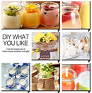 Glass Jars, 40 PACK 6 oz Clear Yogurt Jars With PE Lids, Glass Pudding Jars  (200ml)