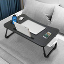 Foldable Laptop Bed Table Multi-Function Lap Bed Tray Table with Storage Drawer
