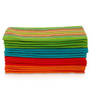 Simpli-Magic 79335 Kitchen Dish Towels, 16x27 Inches, Salsa Stripe, 8 Pack, Multi