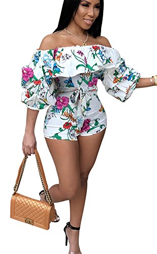 Women's Sexy Off Shoulder Summer Beach Party Rompers & Jumpsuits