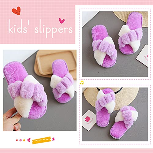 Boys Girls Fuzzy Fur House Home Slippers Super Soft Comfy