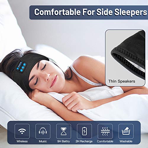 Sleep Headphones Wireless, Bluetooth Sports Headband Headphones with Ultra-Thin