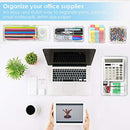 25 PCS Clear Plastic Drawer Organizers Set, 4-Size Versatile