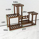 FOLDIFY Pine Wood Plant Stand Indoor Outdoor Multiple Flower Pot Holder Shelf