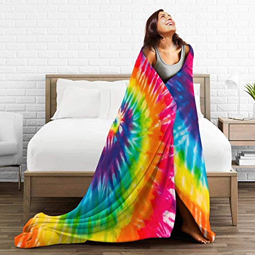 Tie Dye Blanket Throw Smooth Soft Blanket Adult Women Boy Girl Kids Toddler