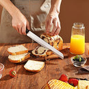 Little Cook Bread Knife with Cover, 10 inch serrated bread knife