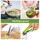 Herb Scissors, X-Chef Multipurpose 5 Blade Kitchen Herb Shears Herb Cutter