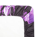 Purple Sheet Set Queen, 4 Piece Soft Microfiber Purple Rose Bedding Sheets Queen Bed