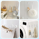 Suction Cup Hooks, Small Clear Heavy Duty Vacuum Suction Hooks with Wipes Removable S