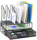 Desk Organizers and Accessories Storage, Desktop File Organizer with Drawer & Paper Tray
