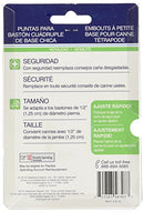 Drive Medical Small Base Quad Cane Tips, Black (RTL10320BKB)