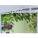 Allenjoy 72x72 inch Spa Shower Curtain Set with 12 Hooks Green Purple Aromatic Candles and Orchids Blooms Stones Bathroom Curtain Durable Waterproof Fabric Bathtub Sets Home Decor