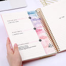 Hardcover Spiral Notebook 150 Sheets 3 Subject Large College Ruled Notebook