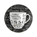 Expressions Espresso Saucer Set, 13PC Cups Stand, White/Black