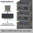 Over The Door Hanging Organizer with 5 Large Pockets,Foldable Wall Mount Fabric